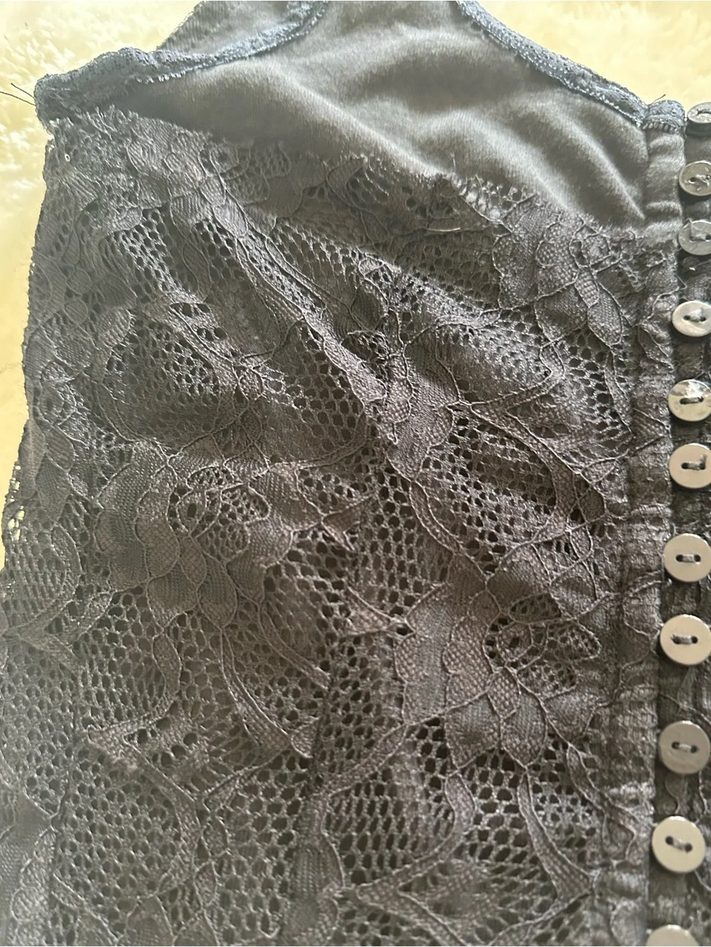 Free People Cosette Corset Reversible Lace
Overlay Cropped Tank Top - Picture 2 of 7
